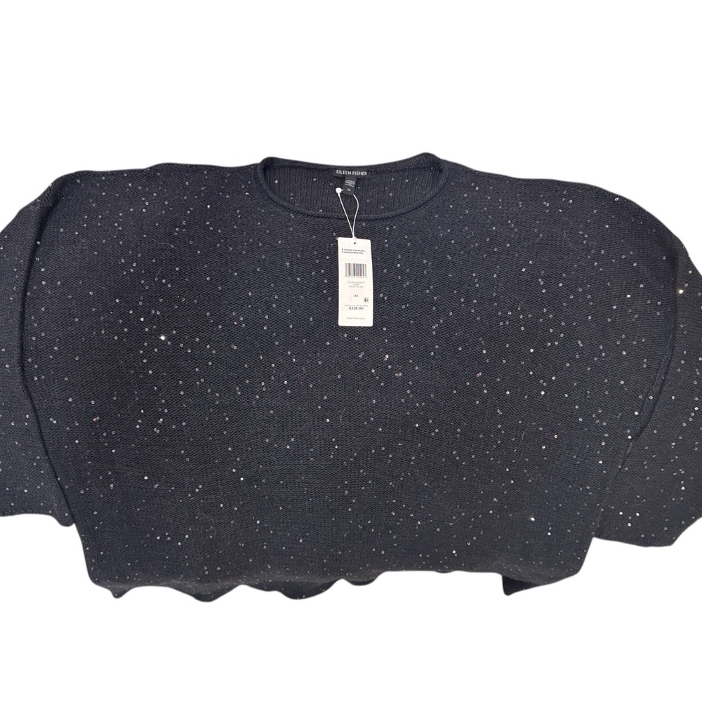 Eileen Fisher Merino Sequin Crew Neck Top size 3X, NWTs - Picture 10 of 14
